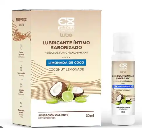 Lubricante Intimo Caliente Saborizado Limonada De Coco