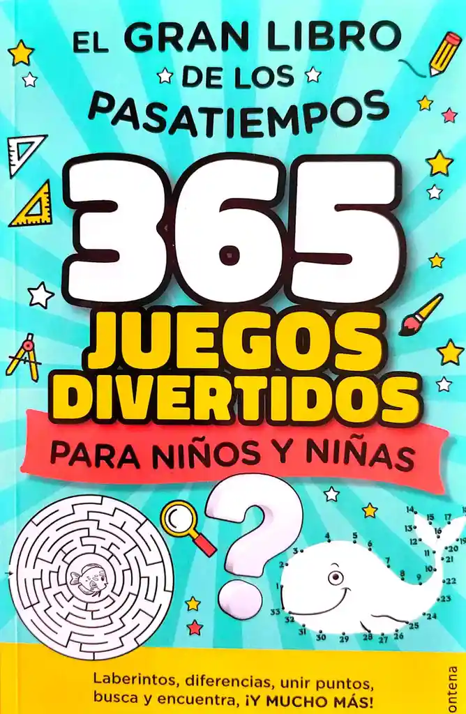 Libro De Pasatiempos 365 Juegos Divertidos Para Niños Niñas