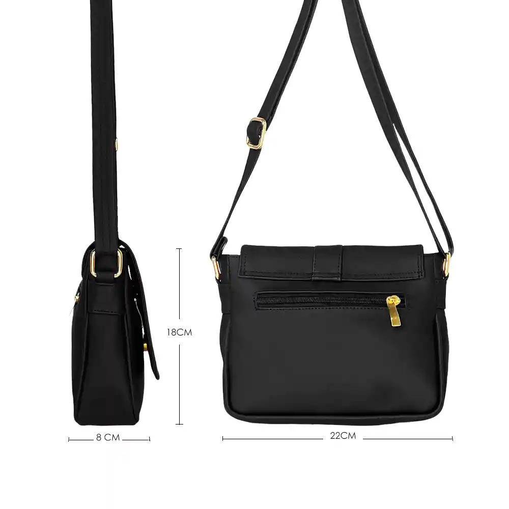 Bolso Pequeño De Mujer Dama Marca Karla Chacon Lady Negro