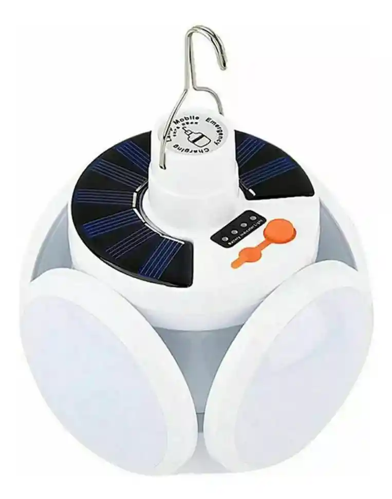 Bombillo Lámpara Solar Para Acampar, Luz Led, Control Remoto, Colgante