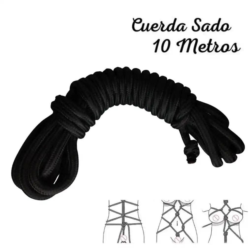 Cuerda Bondage 10 Metros Color Negro Sado Bdsm