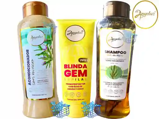 Shampoo Y Acondicionador De Romero + Termo Protector Anyeluz