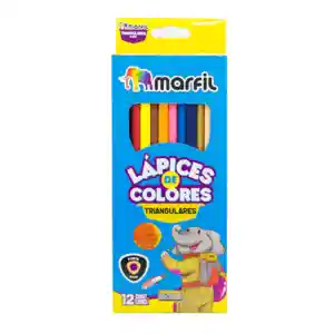 Marfil Lapices De Colores Triangulares Jumbo X12 5.0 Mm