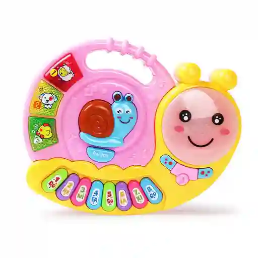 Piano Caracol Luces Juguete Sonido Y Nota Musicale + Bateria Dayoshop