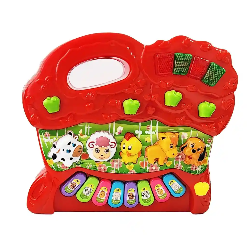 Piano Frutas Sonido Animales Y Notas Musicales + Baterias Dayoshop