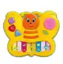 Piano Mariposa Luces Animales Y Nota Musicales + Baterias Dayoshop