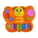 Piano Mariposa Luces Animales Y Nota Musicales + Baterias Dayoshop