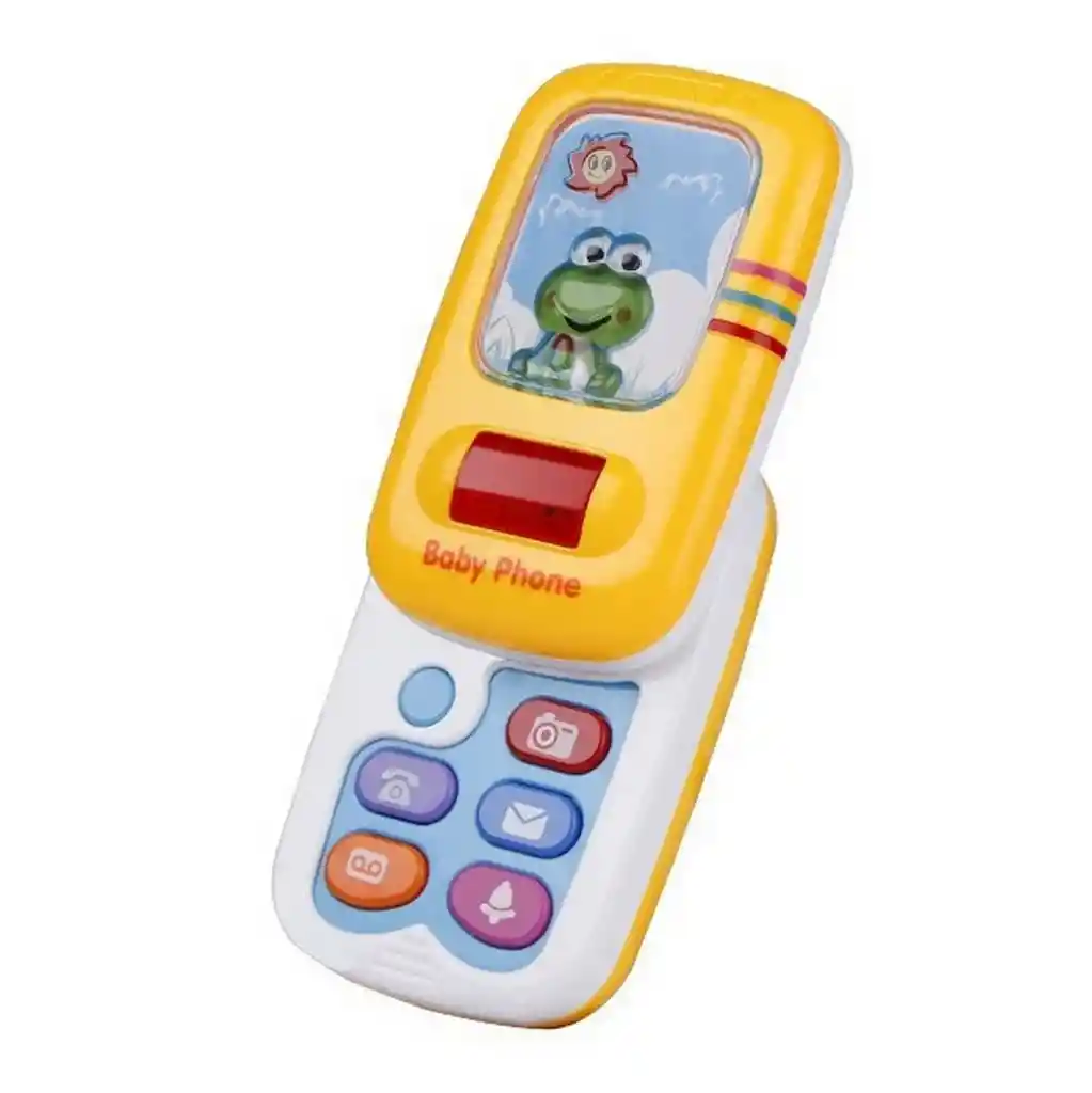 Teléfono Celular Rana Sol Juguete Luces Bebe Niño + Baterias Dayoshop