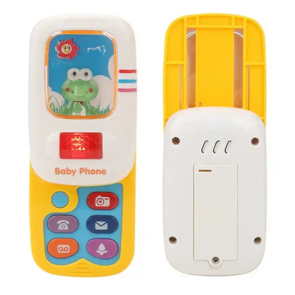 Teléfono Celular Rana Sol Juguete Luces Bebe Niño + Baterias Dayoshop