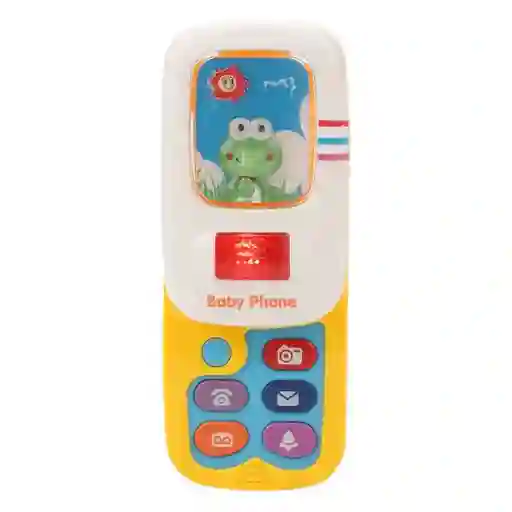 Teléfono Celular Rana Sol Juguete Luces Bebe Niño + Baterias Dayoshop
