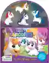 Libro Para Niños Y Juego 2 En 1 Figuras Unicornios Animales