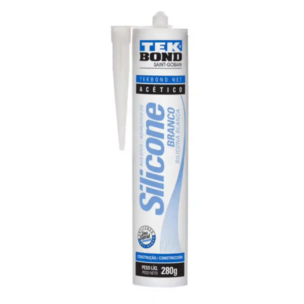 Silicona Tubo Tekbond Blanco Uso General 280 Grs