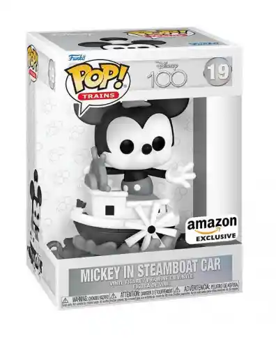 Funko Pop "amazon Exclusive" Mickey In Steamboat Car