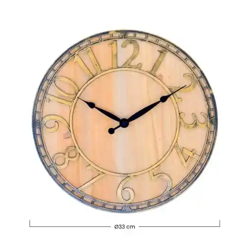 Reloj De Pared Decorativo Puerto Wilches Marron Claro