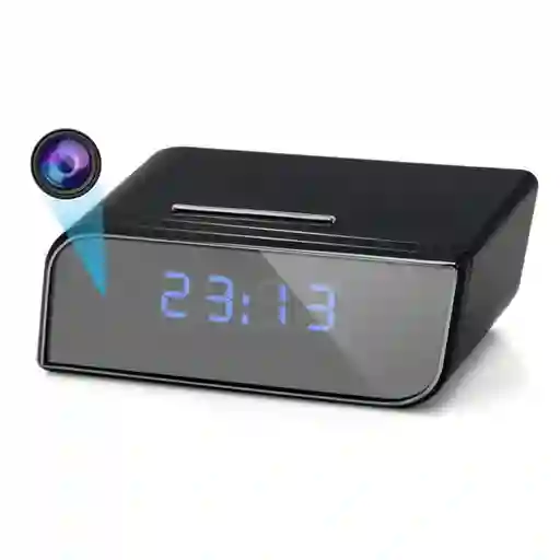 Reloj Despertador Con Cámara Espía Wifi 1080p Full Hd Infrarroja