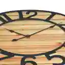 Reloj De Pared Decorativo San Benito Hierro Y Madera