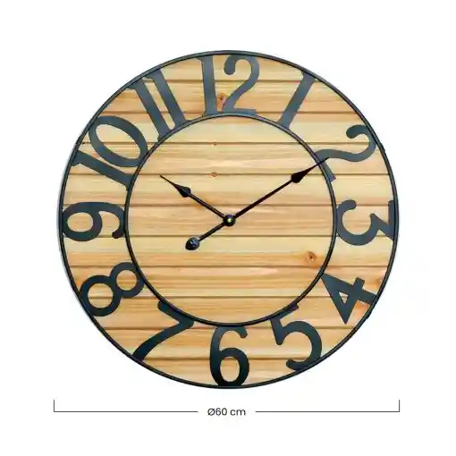 Reloj De Pared Decorativo San Benito Hierro Y Madera