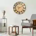 Reloj De Pared Decorativo San Benito Hierro Y Madera