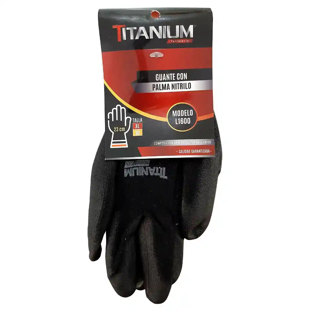 Guante Nitrilo Seguridad Negro Talla Xl