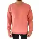 Saco Cuello Redondo Algodón Perchado Rosado Hombre