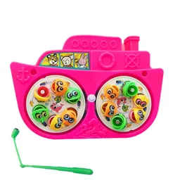 Juego De Pesca Iman Juguete Giratorio Infantil Barco Fucsia Dayoshop