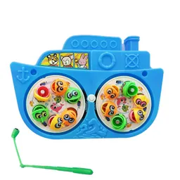 Juego De Pesca Iman Juguete Giratorio Infantil Barco Azul Dayoshop