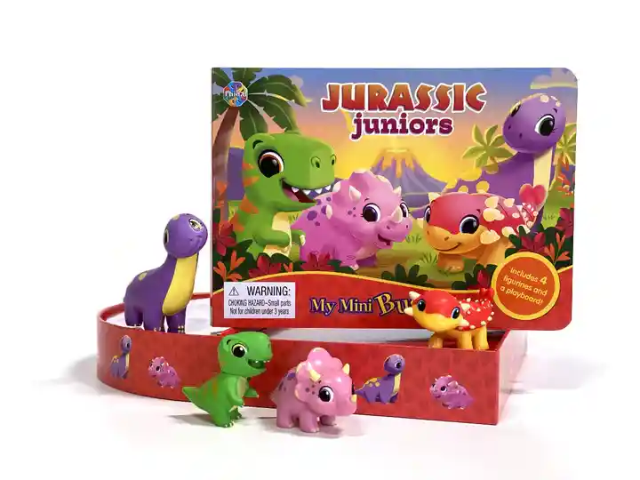 Libro Para Niños Y Juego 2 En 1 Figuras Dinosaurios Animales