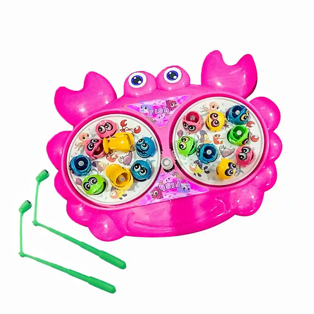 Juego De Pesca Iman Juguete Giratorio Infantil Fucsia Dayoshop