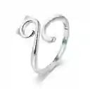 Anillo Ajustable Mujer Dama Gato Cola Fabricado En Plata 925