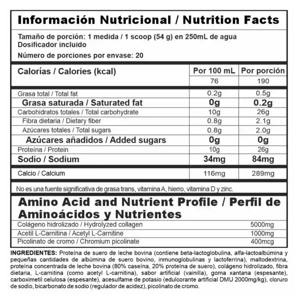 Bipro Lite 2 Lbs Proteina Con Colageno