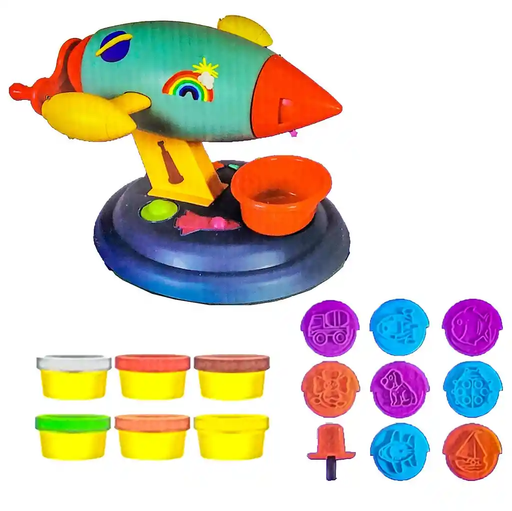 Set / Kit Aventura Espacial Nave Planeta Plastilina Juguete Dayoshop