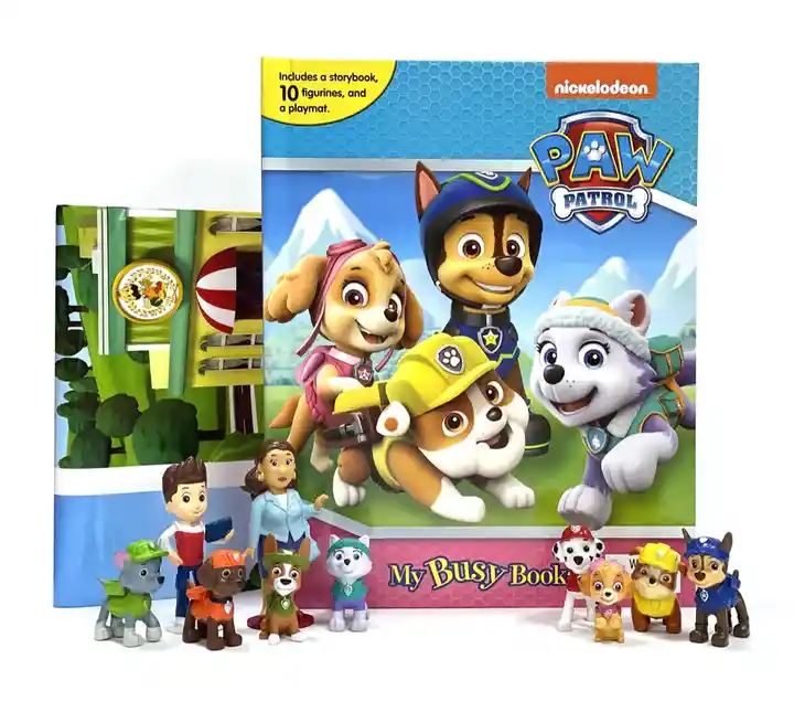 Libro Para Niños Y Juego 2 En 1 Figuras Paw Patrol Niños