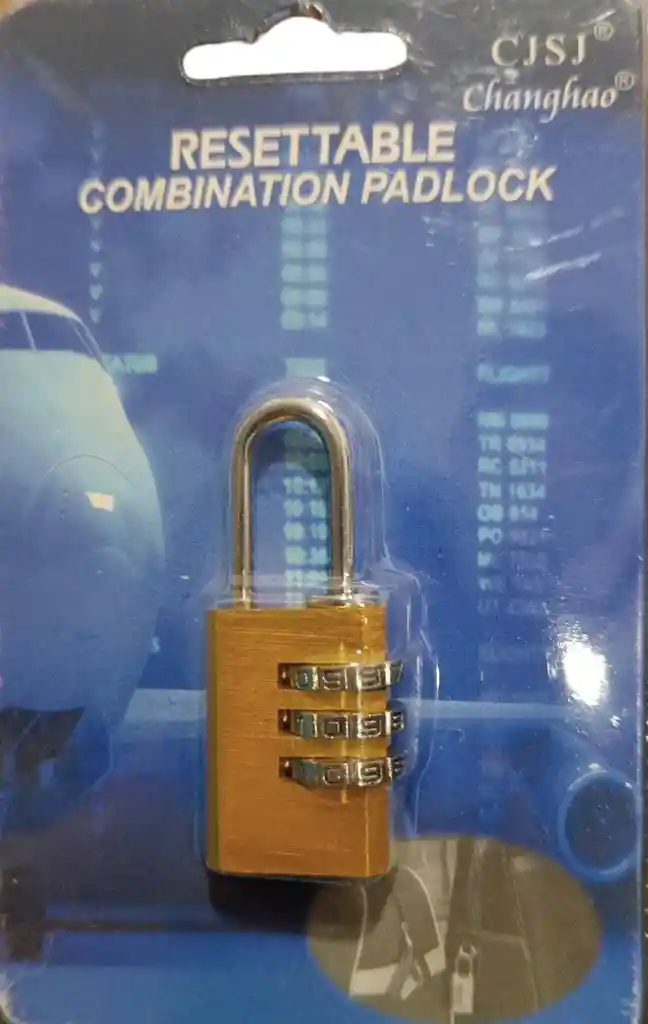 Candado Clave 3 Digitos En Acero Changhao Padlock