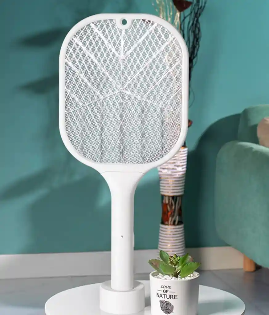 Raqueta Eléctrica 2 En 1 Automática Lampara Mata Zancudos Mosquitos Moscas