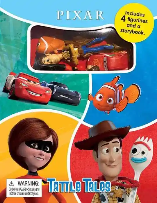 Libro Para Niños Y Juego 2 En 1 Figuras Disney Pixar Niños