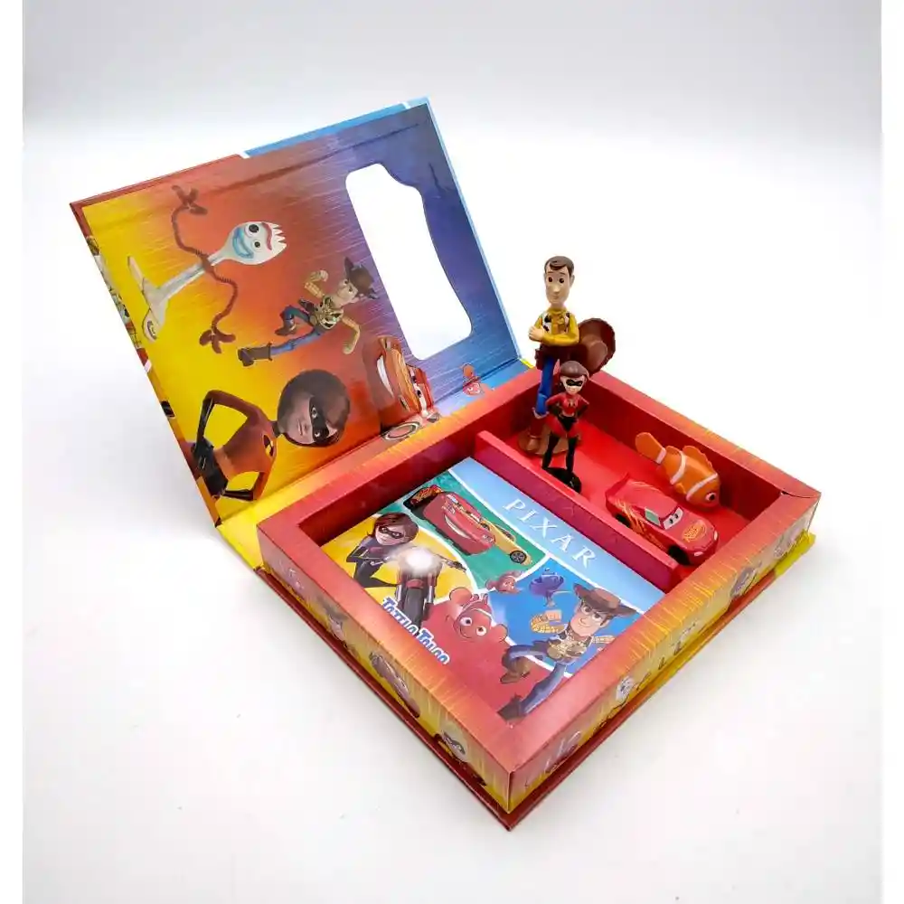 Libro Para Niños Y Juego 2 En 1 Figuras Disney Pixar Niños