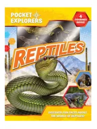 Libro Para Niños Y Juego 2 En 1 Figuras Animales Reptiles