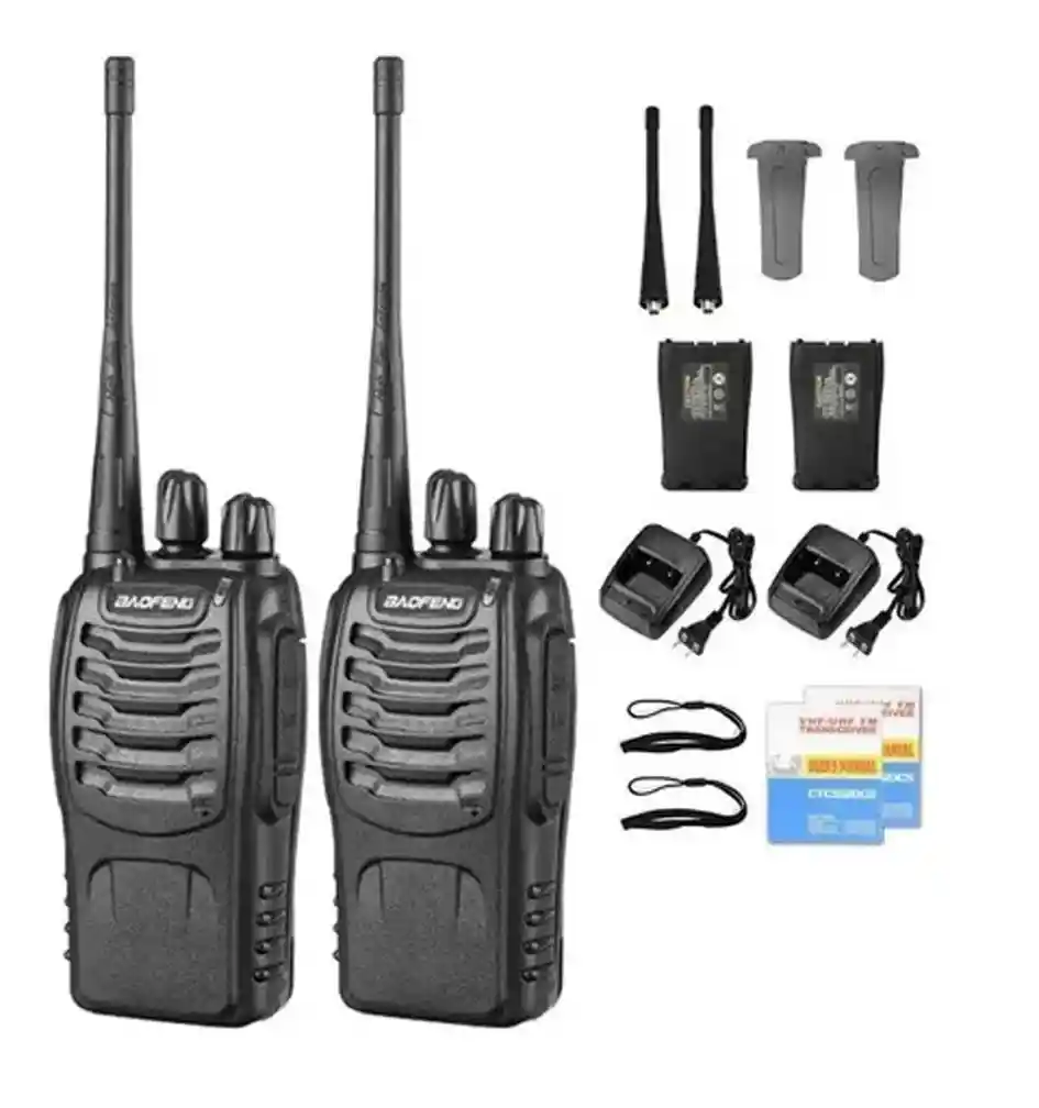 Radio Walkie Talkie Baofeng Bf-888s Uhf X2 Bateria 2800m Ah