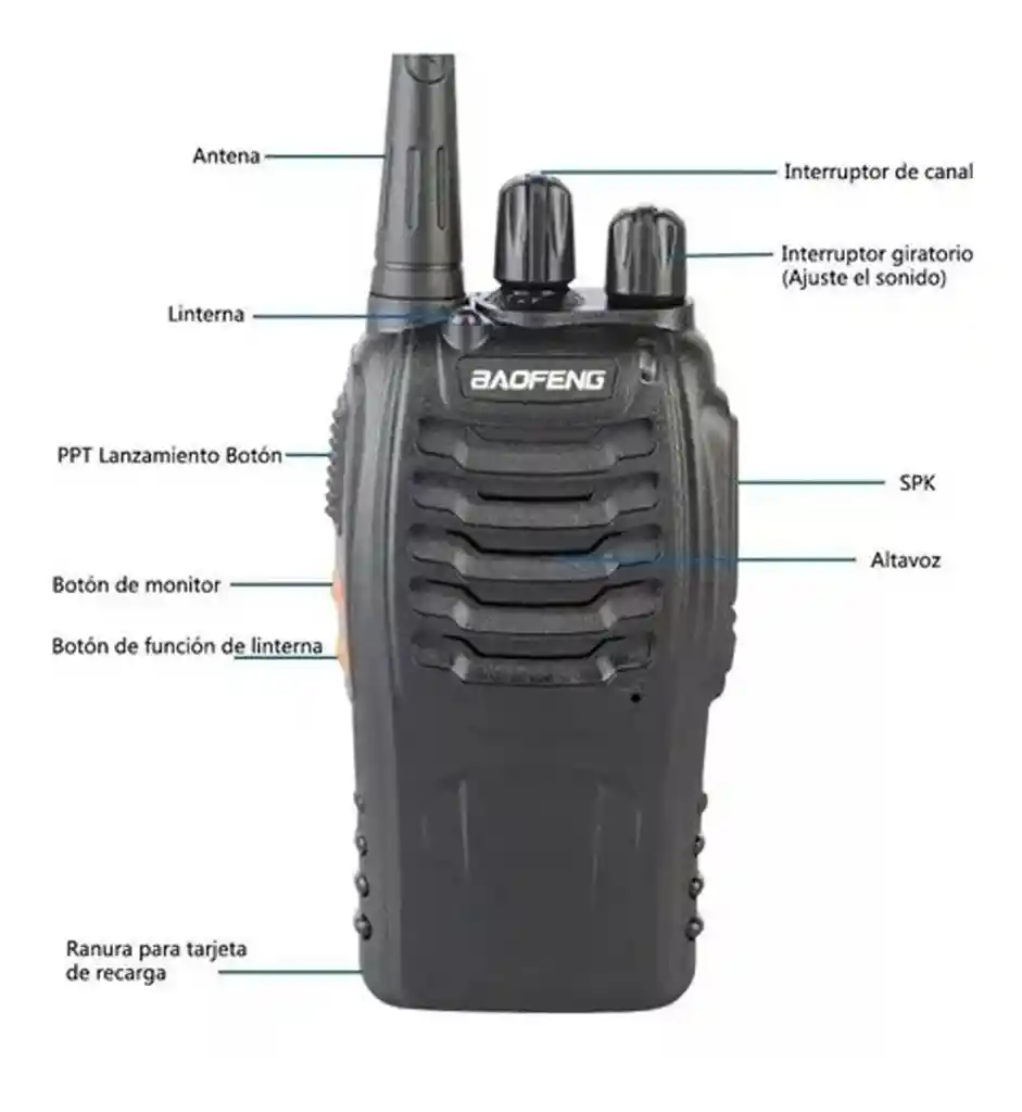 Radio Walkie Talkie Baofeng Bf-888s Uhf X2 Bateria 2800m Ah