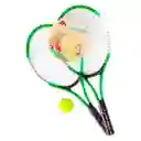 Raquetas X2 Juego Tenis + Pelota Junior Niños Aluminio (color Aleatorio)