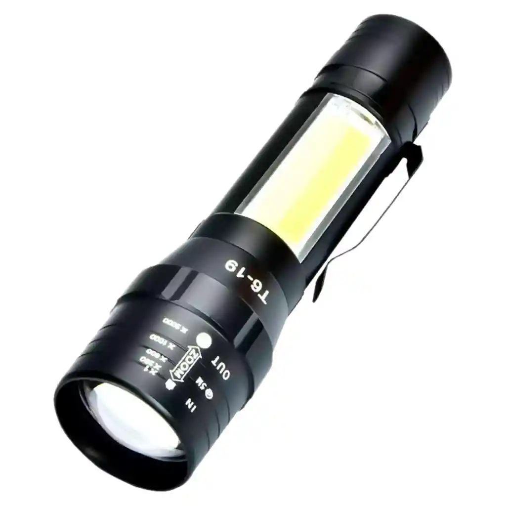 Linterna Tactica Cob Zoom Telescópico Usb Recargable