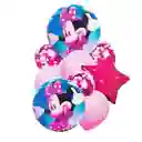 Kit Bouquet Globo Minnie Mouse Feliz Cumpleaños Mickey Dayoshop