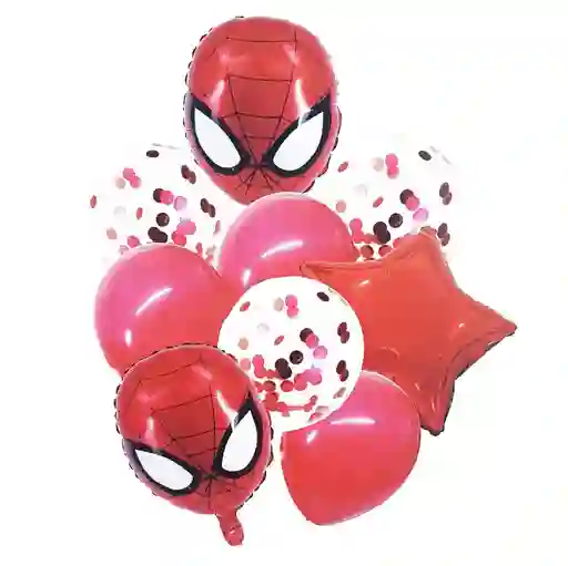 Kit Bouquet Globo Spiderman Hombre Araña Feliz Cumpleaños Dayoshop