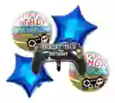 Kit Bouquet Globo Gamer Feliz Cumpleaños Jugador Dayoshop