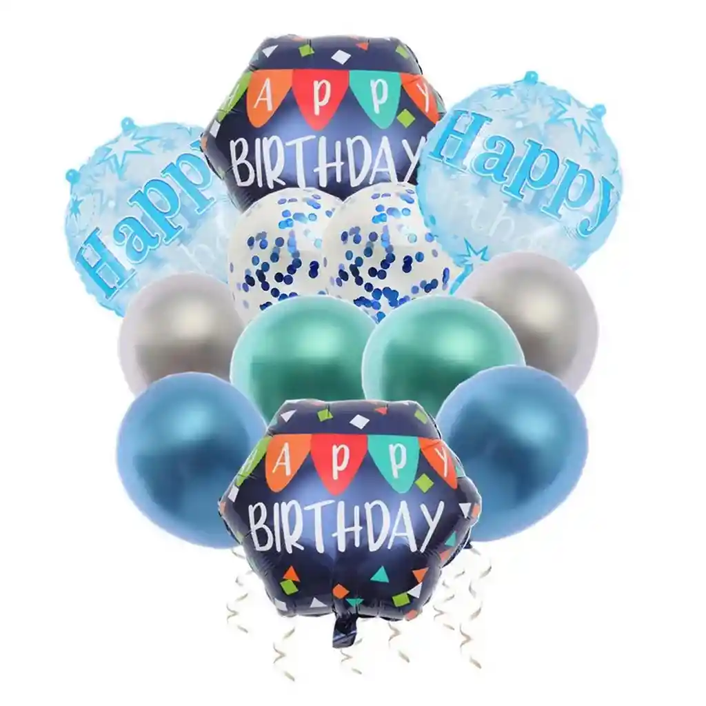 Kit Set Globo Feliz Cumpleaño Happy Birthday Tematico Color Dayoshop