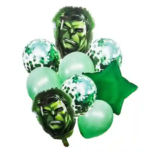 Kit Bouquet Globo Hulk Feliz Cumpleaños Hombre Increible Dayoshop