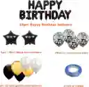 Kit Set Globo Feliz Cumpleaños Happy Birthday Estrellas Dayoshop