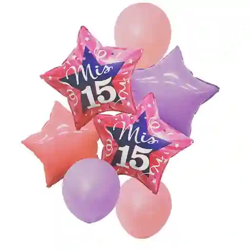 Kit Set Globo 15 Años Fiesta Feliz Cumpleaño Happy Birthday Dayoshop