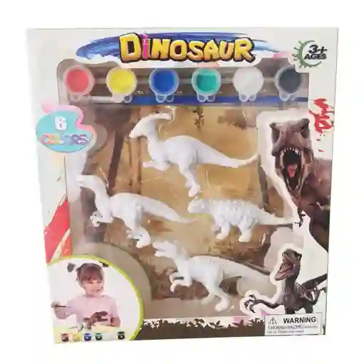 Juguete Dinosaurios Jurassic Pack X 4 Para Pintar Didáctico Dayoshop