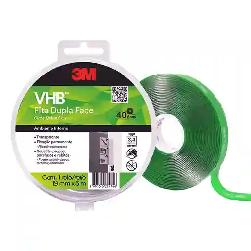 Cinta Doble Faz Transparente